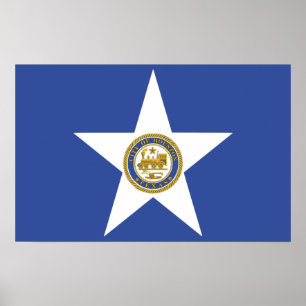 Impression encadrée avec Drapeau de Houston, U.S.A