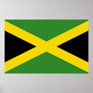 Impression encadrée avec Drapeau de Jamaïque