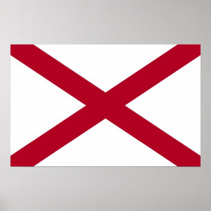 Impression encadrée avec Drapeau de l'Alabama, U.S