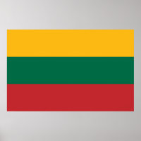 Impression encadrée avec Drapeau de Lituanie