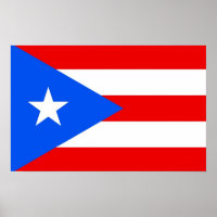 Impression encadrée avec Drapeau de Porto Rico, U.