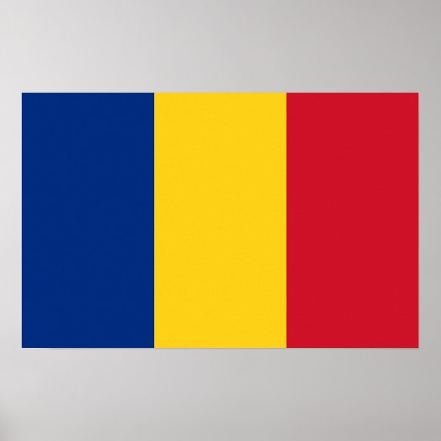 Impression encadrée avec Drapeau de Roumanie (Devant)