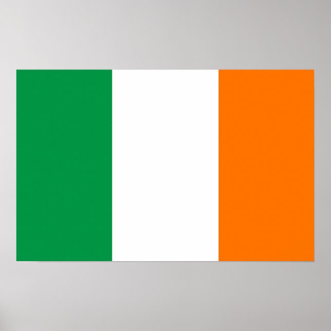 Impression encadrée avec Drapeau d'Irlande (Devant)
