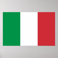 Impression encadrée avec Drapeau d'Italie