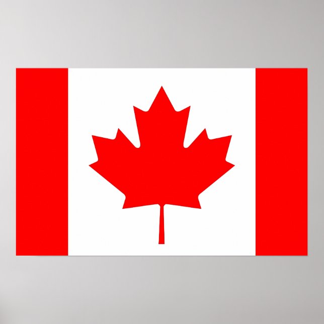 Impression encadrée avec Drapeau du Canada (Devant)