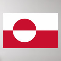 Impression encadrée avec Drapeau du Groenland