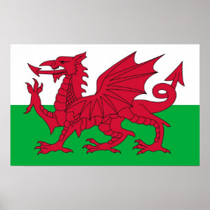Impression encadrée avec Drapeau du Pays de Galles