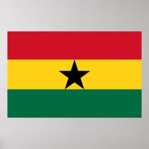Impression encadrée avec le drapeau du Ghana