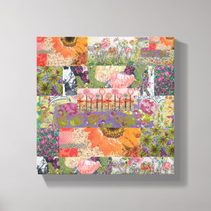Impression Fleurs Multiples 2 Toile Étirée