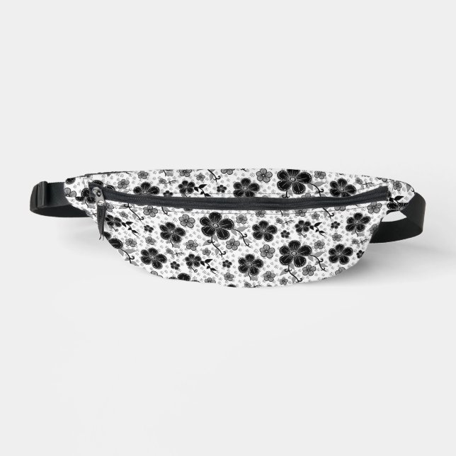 Impression florale noir et blanc (Recto)