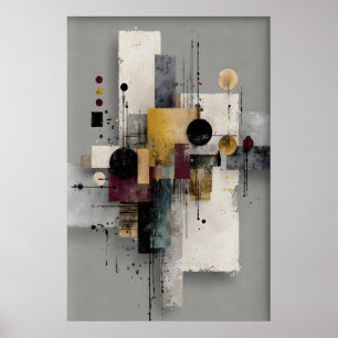 Impression géométrique minimale abstraite, Art imp