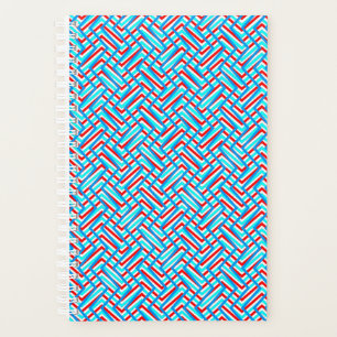 Impression graphique rouge et bleu rétro