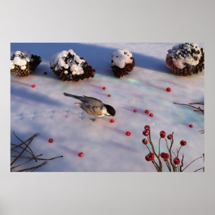 Impression hiver de poulet