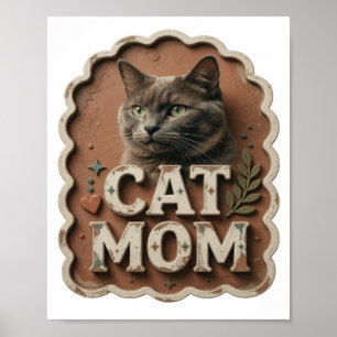 Impression iconique CAT MOM orange
