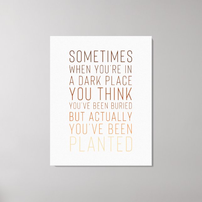 Impression inspirante sur toile (Recto)