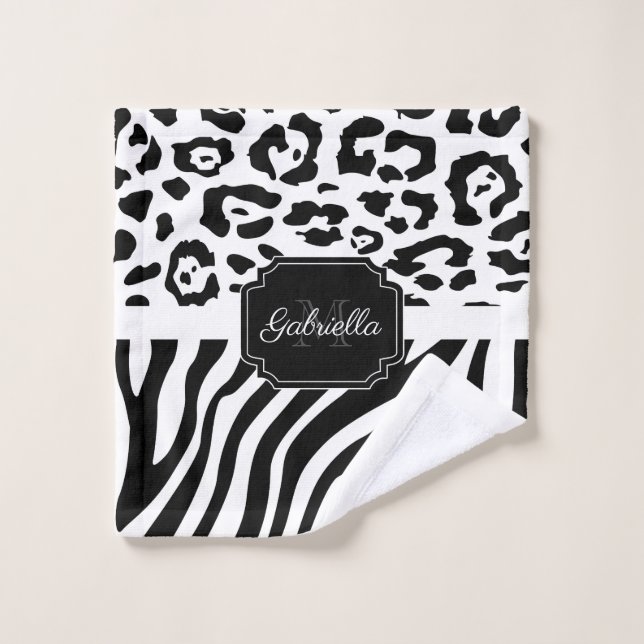 Impression Lepard / Impression Zebra (Gant de toilette)