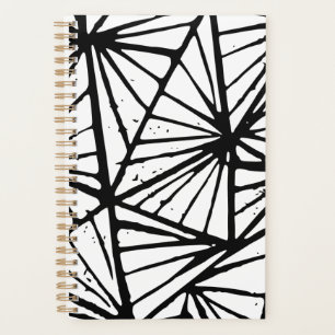 Impression Lino Triangles Abstrait