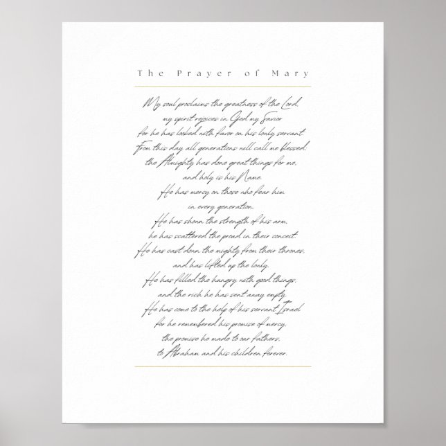 Impression Magnificat - Blanc, Anglais (Devant)