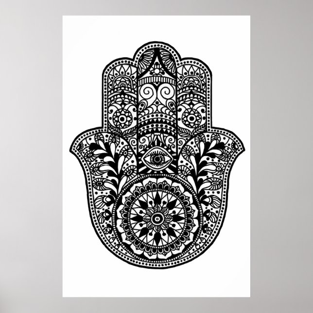 Impression main Hamsa (Devant)