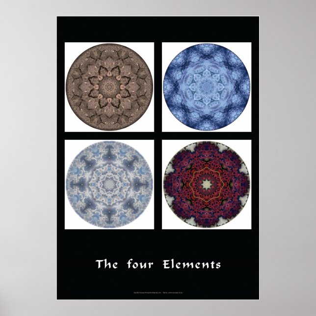 Impression Mandala - "Les quatre éléments" (Devant)