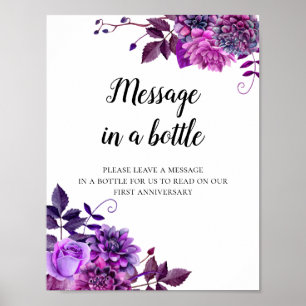Impression message dans une bouteille. Mariage fle