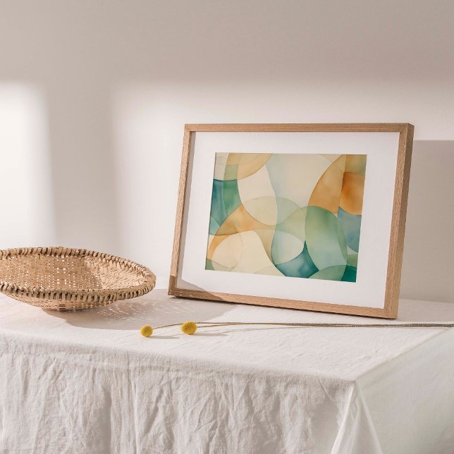 Impression murale Abstraite de bulle (Immerse in serenity and whimsy with a captivating watercolor digital print. )