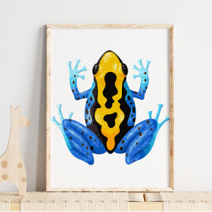 Impression numérique Blue Yellow Frog   Impression