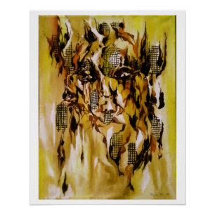 "Impression of Masked Model", Glossy Poster