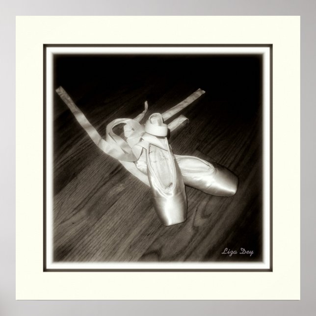 Impression panneau 'Toe Shoes' (Sepia) (Devant)