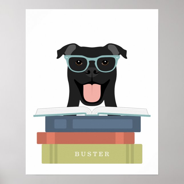 Impression personnalisée de chien Pitbull (Devant)