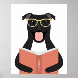 Impression personnalisée de chien Pitbull