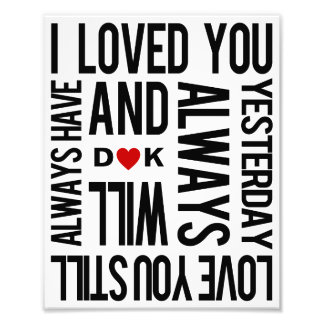 Impression personnalisée "Love You"