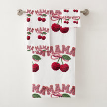 Impression personnalisée "Maman" Cerise – Tablier 