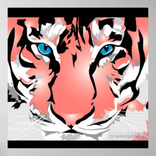 IMPRESSION PERSONNALISÉE - TIGER-PEACH