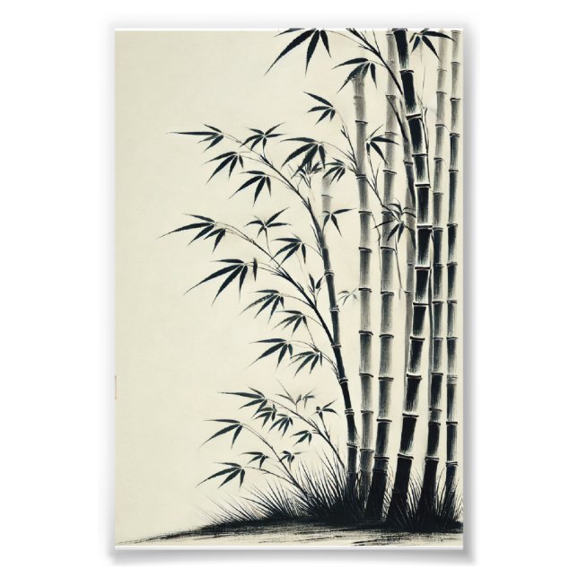 Impression Photo 竹林 水墨画 - bamboo (Devant)