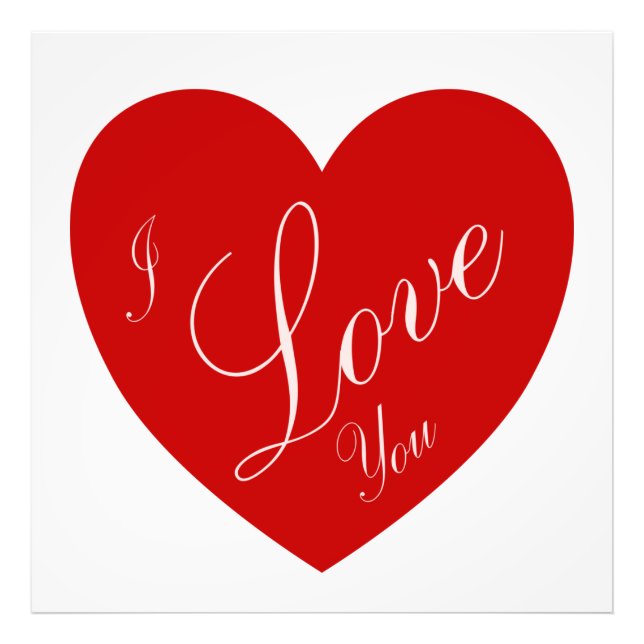 Impression Photo 012 Je t'aime Rouge (Devant)