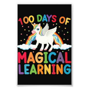 Impression Photo 100 jours d'école licorne magique pour filles 