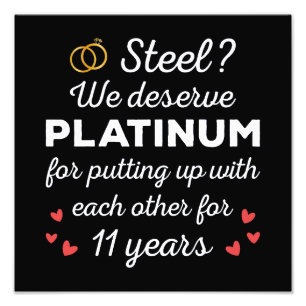 Impression Photo 11e anniversaire Mariage I - Steel Funny Couple