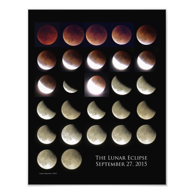 Impression Photo 11X14 Lunar Eclipse dimanche 27 septembre 2015 (Devant)