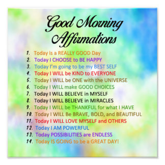 Impression Photo 14 Affirmations du bon matin pour une vie positive