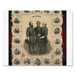 Impression Photo 🎖️ ⚔️ 1860 Héros de guerre civile USA Sud