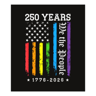 Impression Photo 250 Ans de Drapeau de Fierté LGBT Américain 250e A