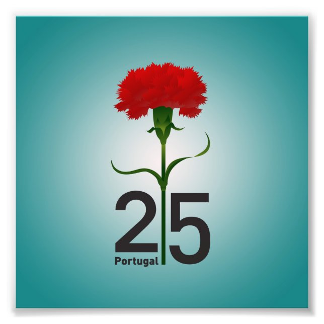 Impression Photo 25 avril, Révolution de la Carnation, Portugal (Devant)