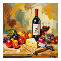 27,03" x 27,03" Fromage aux fruits de vigne