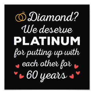 Impression Photo 60e anniversaire de mariage I - Couple drôle Diama