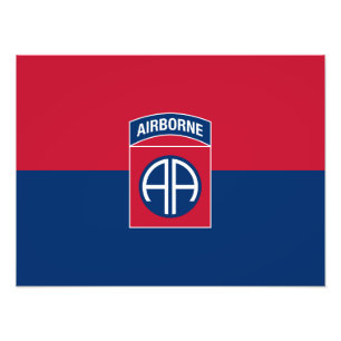 Impression Photo 82e division aérienne Flag Military Vétéran