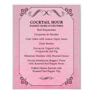 Impression Photo 8 x 10 Vintage Linge Menu Table pour l'encadrement