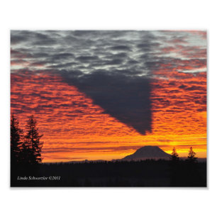 Impression Photo 8X10 #17 Le Mont Rainier et son ombre