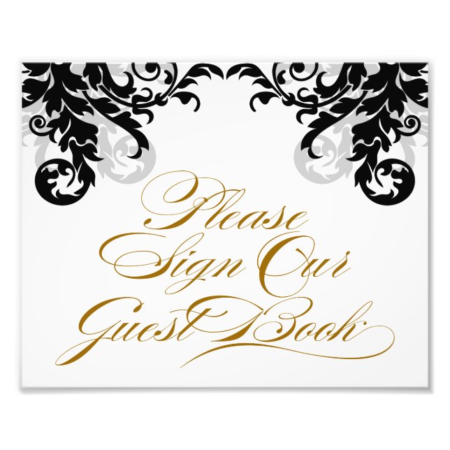 Impression Photo 8x10 Flourish Signe Notre Livre d'Invité pour Fram (Devant)