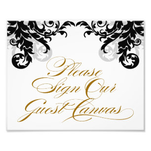 Impression Photo 8x10 Flourish Signer notre toile d'invité pour le 